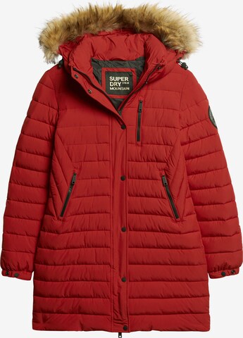 Superdry Winterjas 'Fuji' in Rood: voorkant