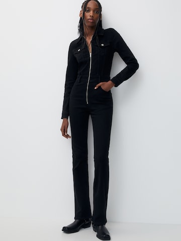 Pull&Bear Jumpsuit in Zwart: voorkant