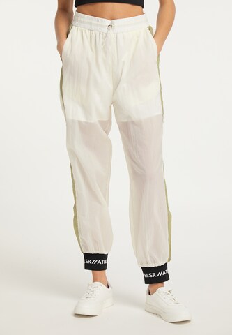 myMo ATHLSR Tapered Pants in White: front