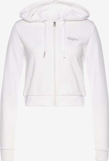 BUFFALO Sweatjacke in silber / weiß, Produktansicht