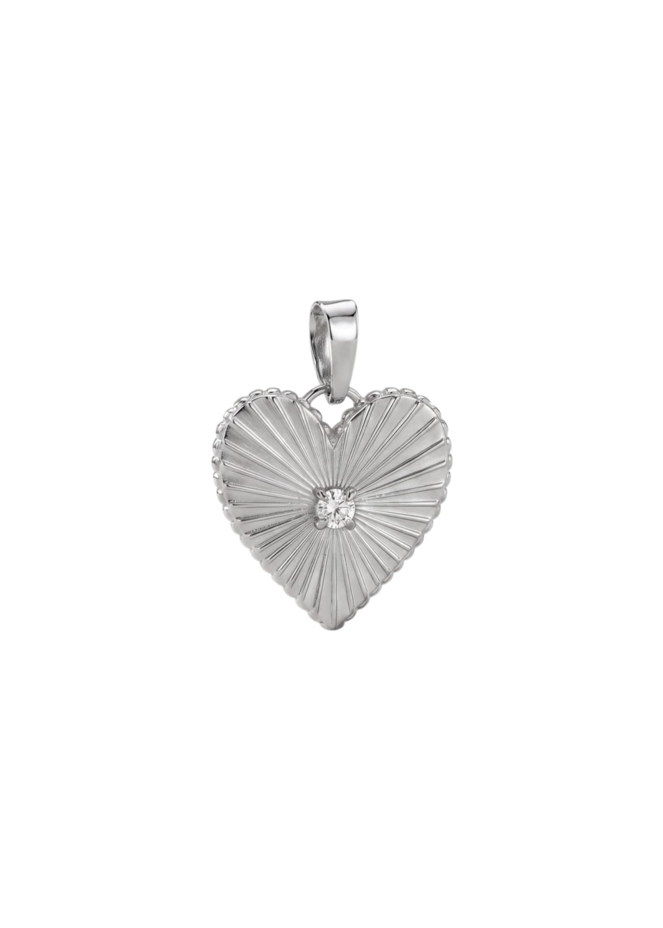 PURELEI - Colgante 'Shining Heart' en plata: frente