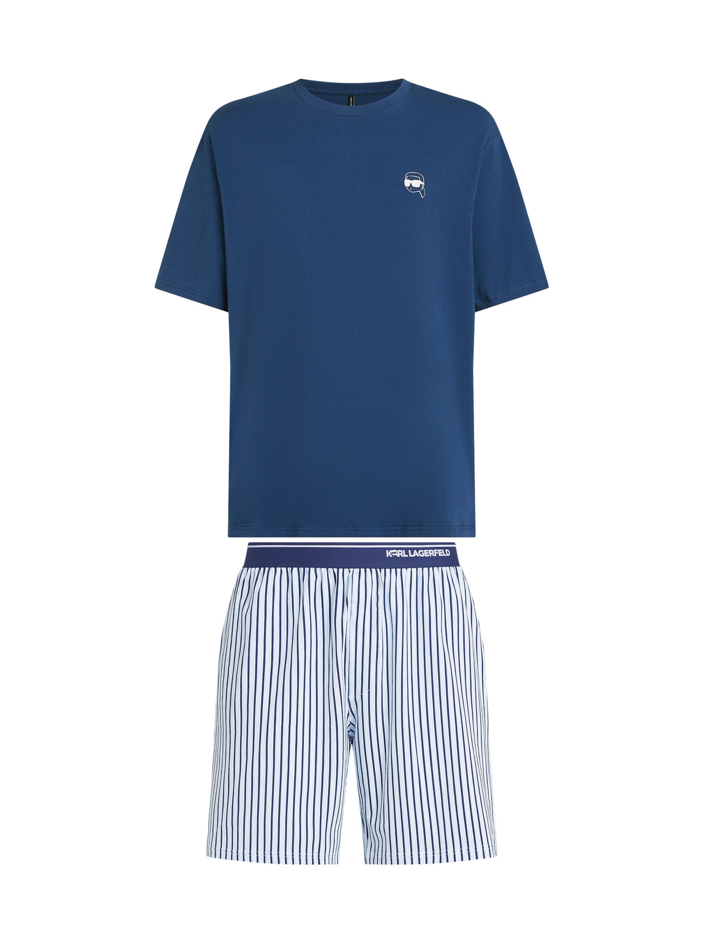 Karl Lagerfeld Пижама короткая 'Ikon' в Синий: спереди