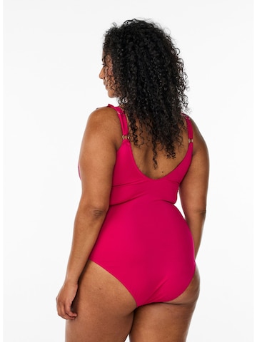 Bustier Maillot de bain 'Skitrin' Swim by Zizzi en rose