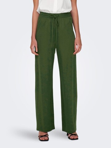 Wide Leg Pantalon 'Jany' ONLY en vert : devant