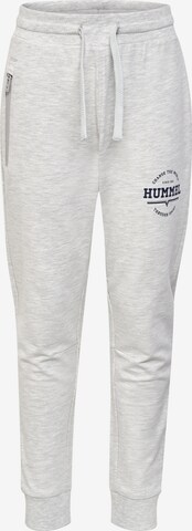 Hummel Tapered Broek 'Asher' in Grijs: voorkant