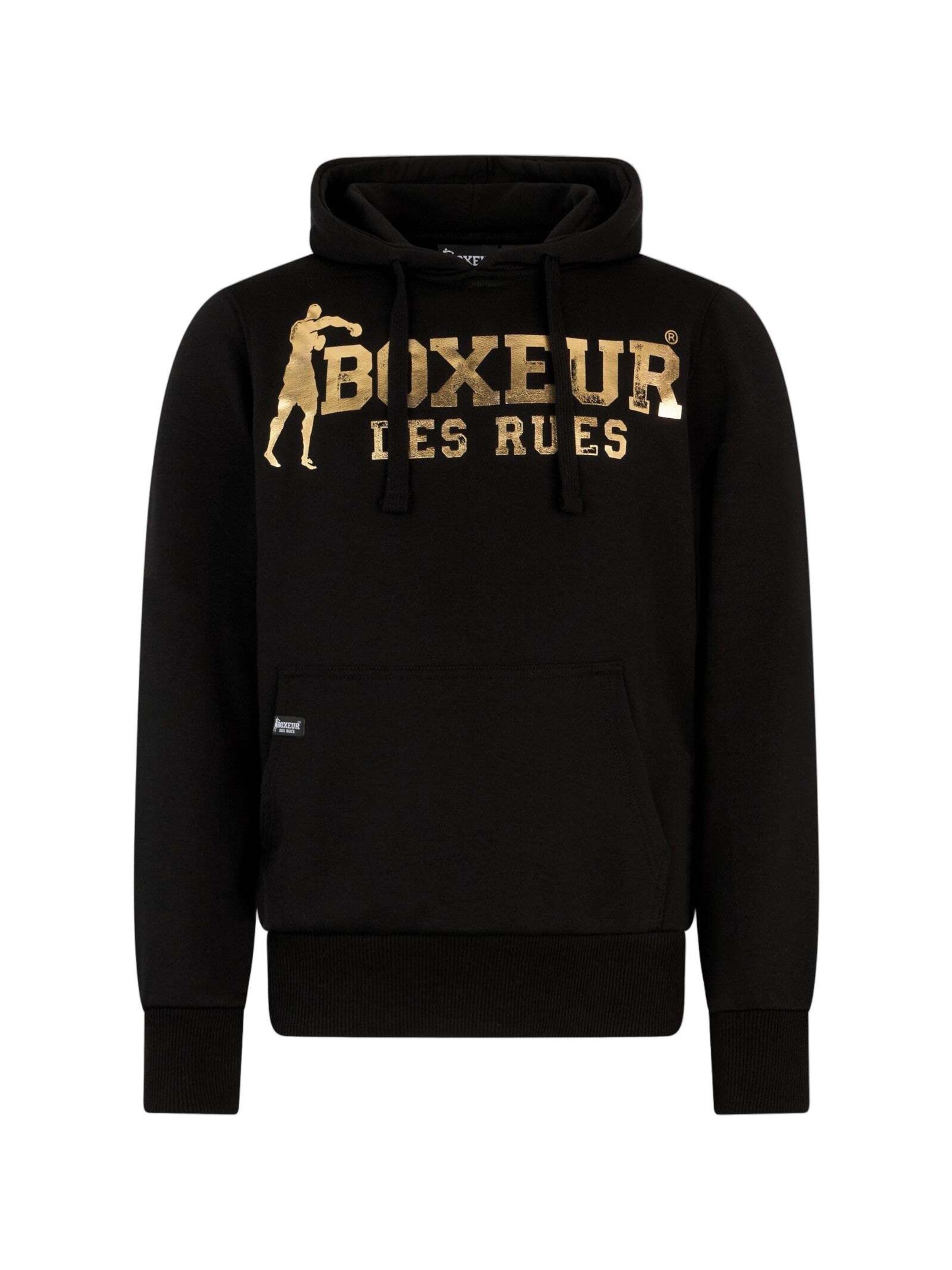 Boxeur des Rues Sweatshirt 'Hooded Sweatshirt' in Black
