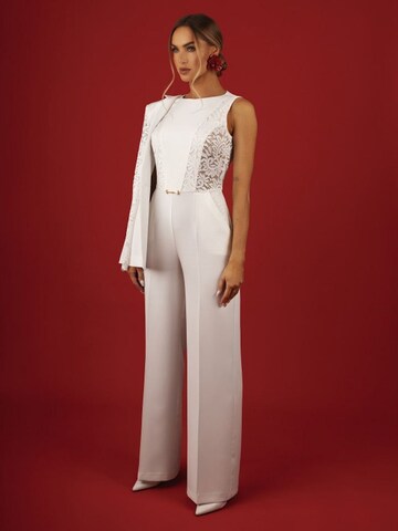 Numoco Jumpsuit 'Overall Eva'‌‌‌‌ in Weiß