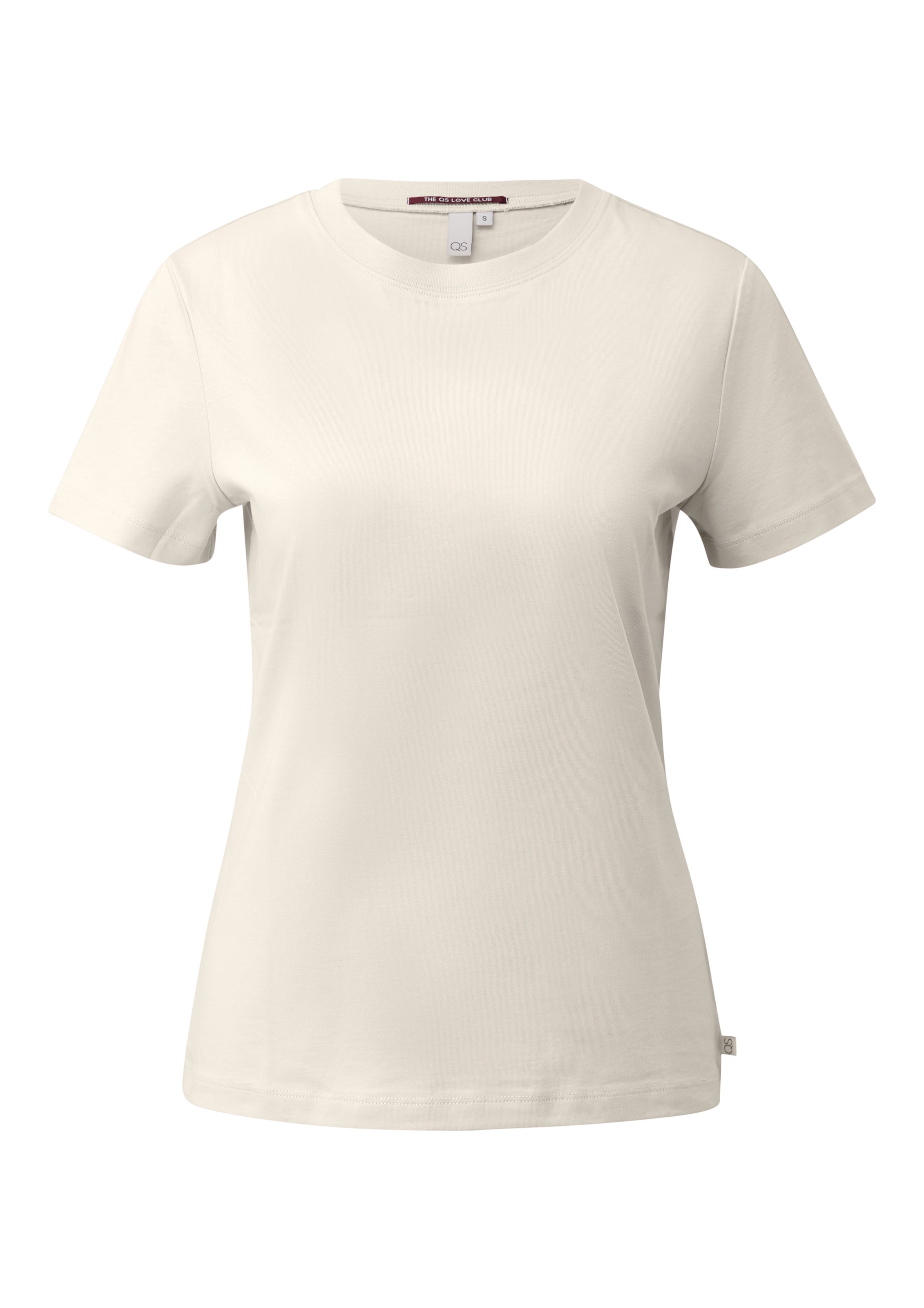 QS Shirt in Beige: voorkant