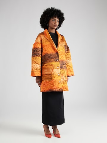 Helmstedt Between-Seasons Coat 'EMILIE' in Orange: front