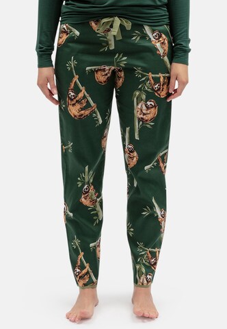 Cyberjammies Pyjamabroek 'Ember' in Groen: voorkant