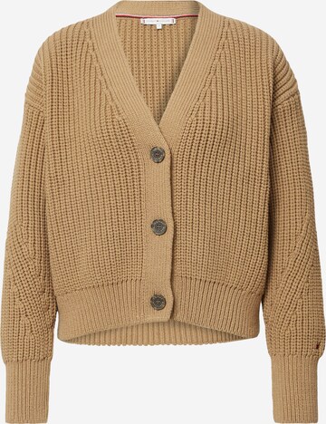 Cardigan TOMMY HILFIGER en marron : devant