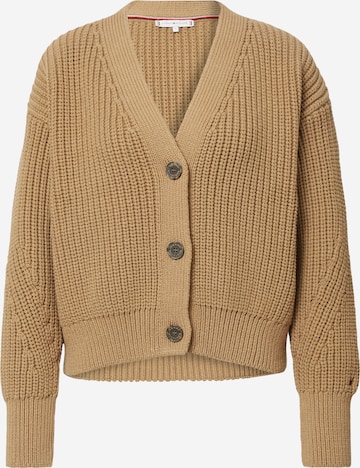 TOMMY HILFIGER Knit Cardigan in Brown: front