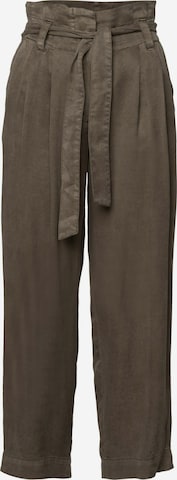 MARC AUREL Loose fit Pleat-Front Pants in Grey: front