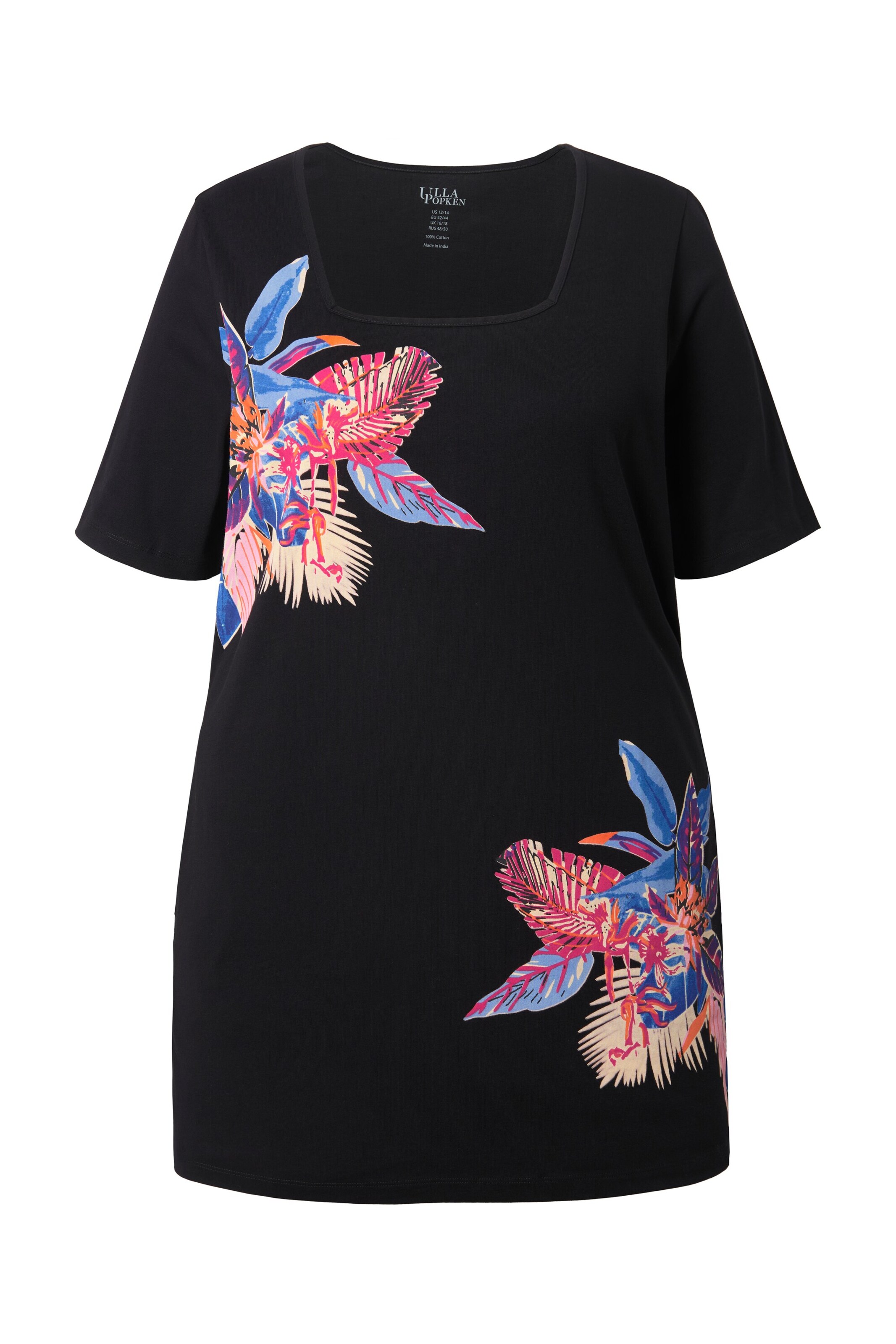 Ulla Popken Shirt in Schwarz: Vorderseite