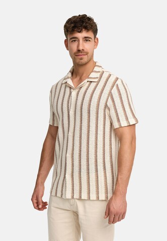 INDICODE JEANS Regular fit Overhemd 'INGlumin' in Beige: voorkant