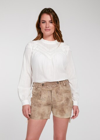 SPIETH & WENSKY Traditional Blouse 'Waida' in White: front