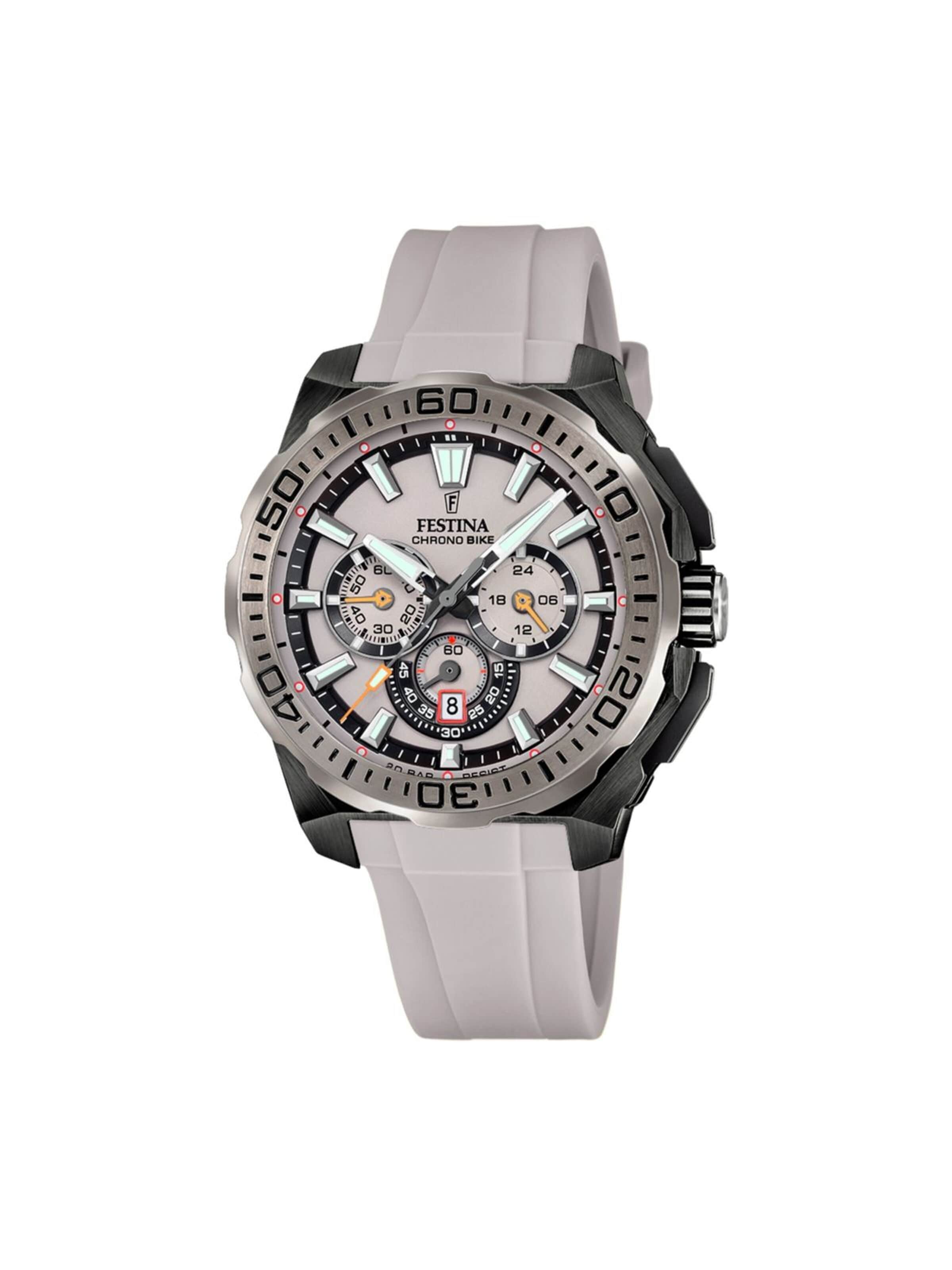 Montre à affichage analogique 'Chrono Bike' FESTINA en gris : devant