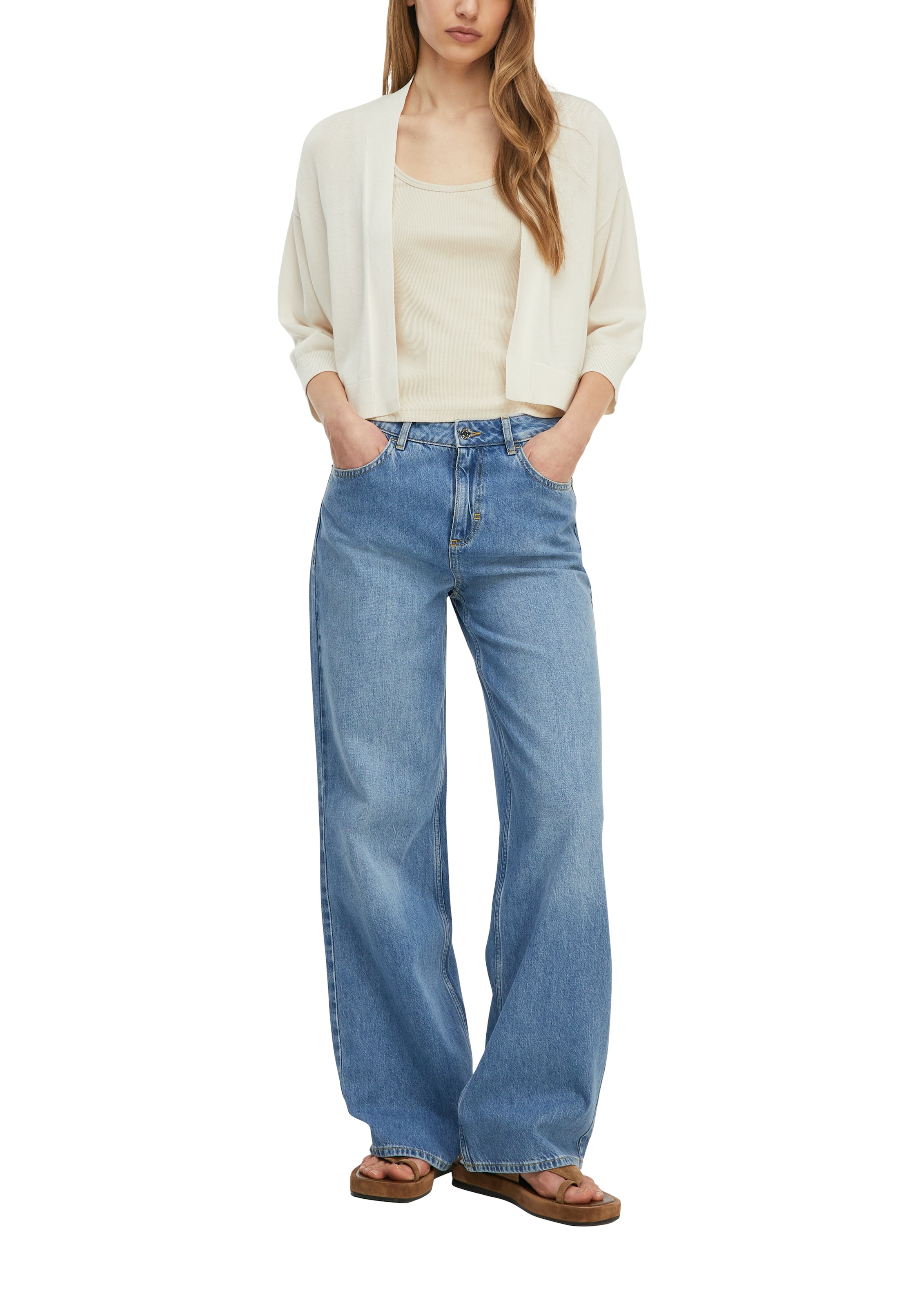 COMMA Strickjacke in Beige