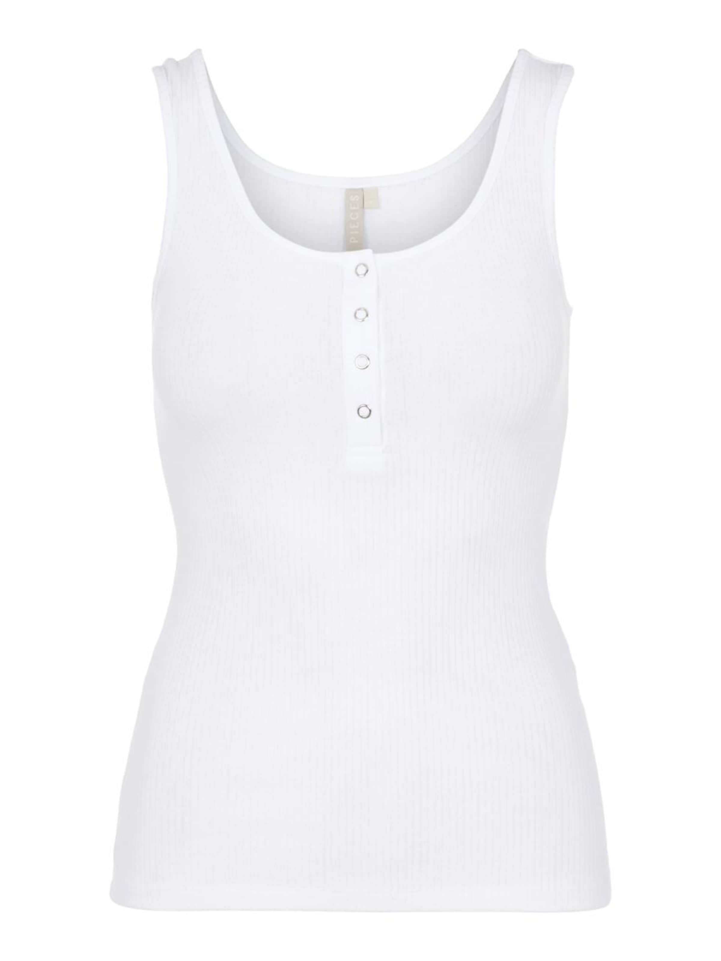 PIECES Top 'PCKitte' in White: front