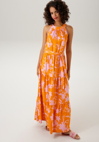 Aniston CASUAL Summer Dress in Orange: front