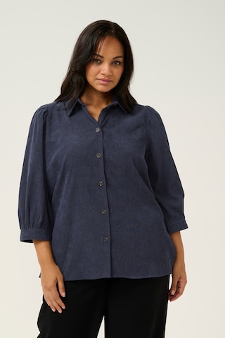 Camicia da donna 'KC Verana' di KAFFE CURVE in blu: frontale
