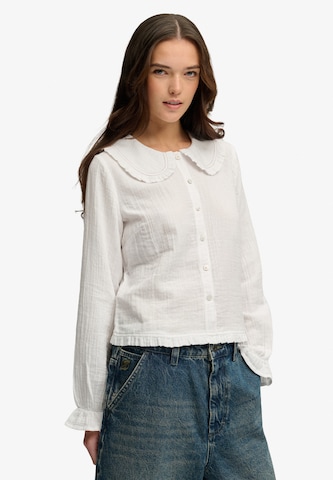 Chemisier Superdry & Co en blanc : devant