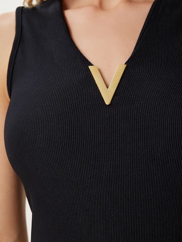 Tops en tricot Happiness İstanbul en noir