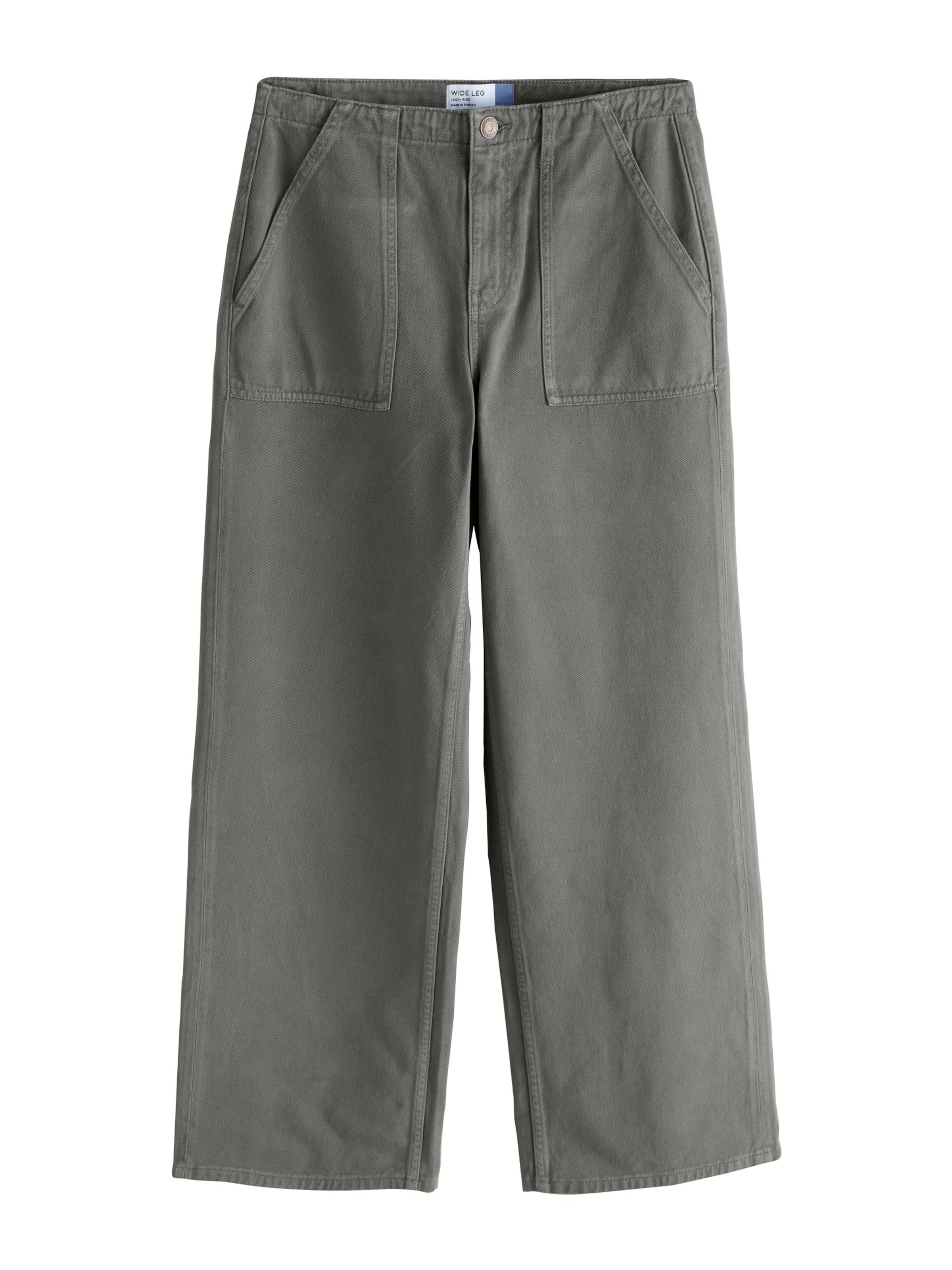 Next Широкий Джинсы в Зеленый: спереди