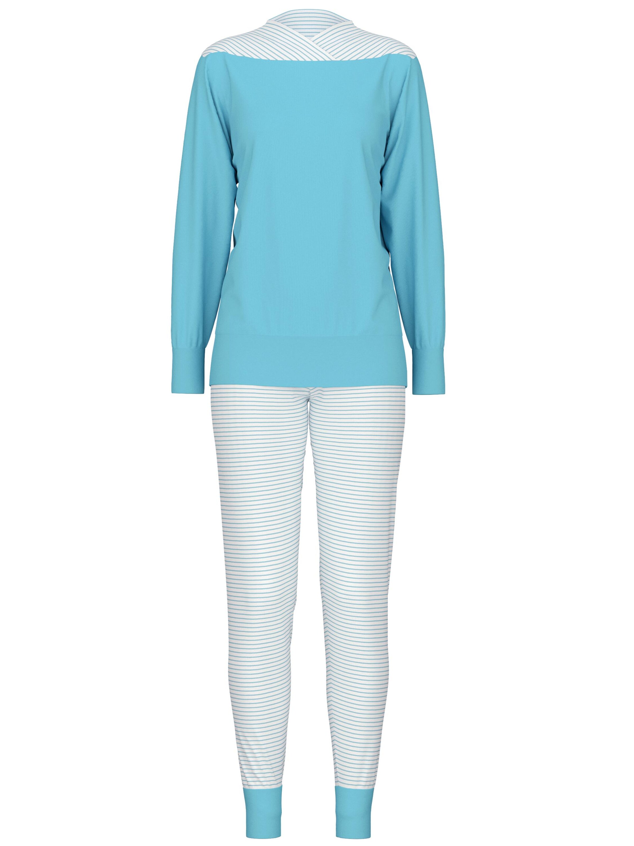 CALIDA Pyjama 'Soulmate'‌‌‌‌ in Blau: Vorderseite