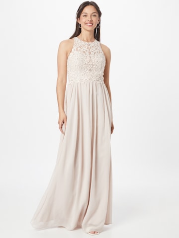 Laona Evening Dress in Beige: front