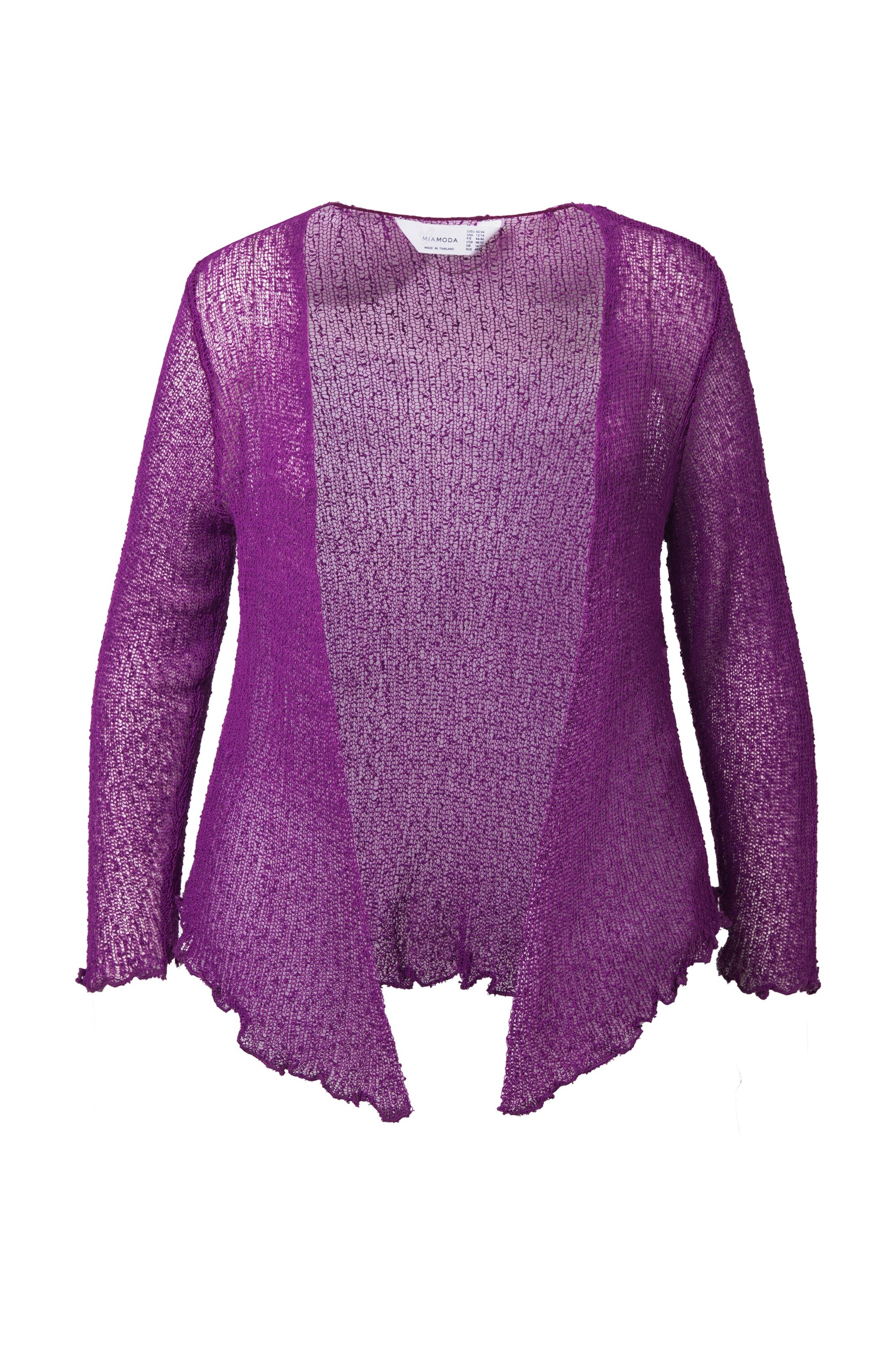 MIAMODA Strickjacke in Lila: Vorderseite