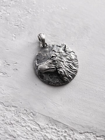 Pendentif 'SOLUS WOLFII' REYTEL en argent : devant