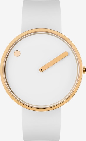 Picto Analog Watch in White: front