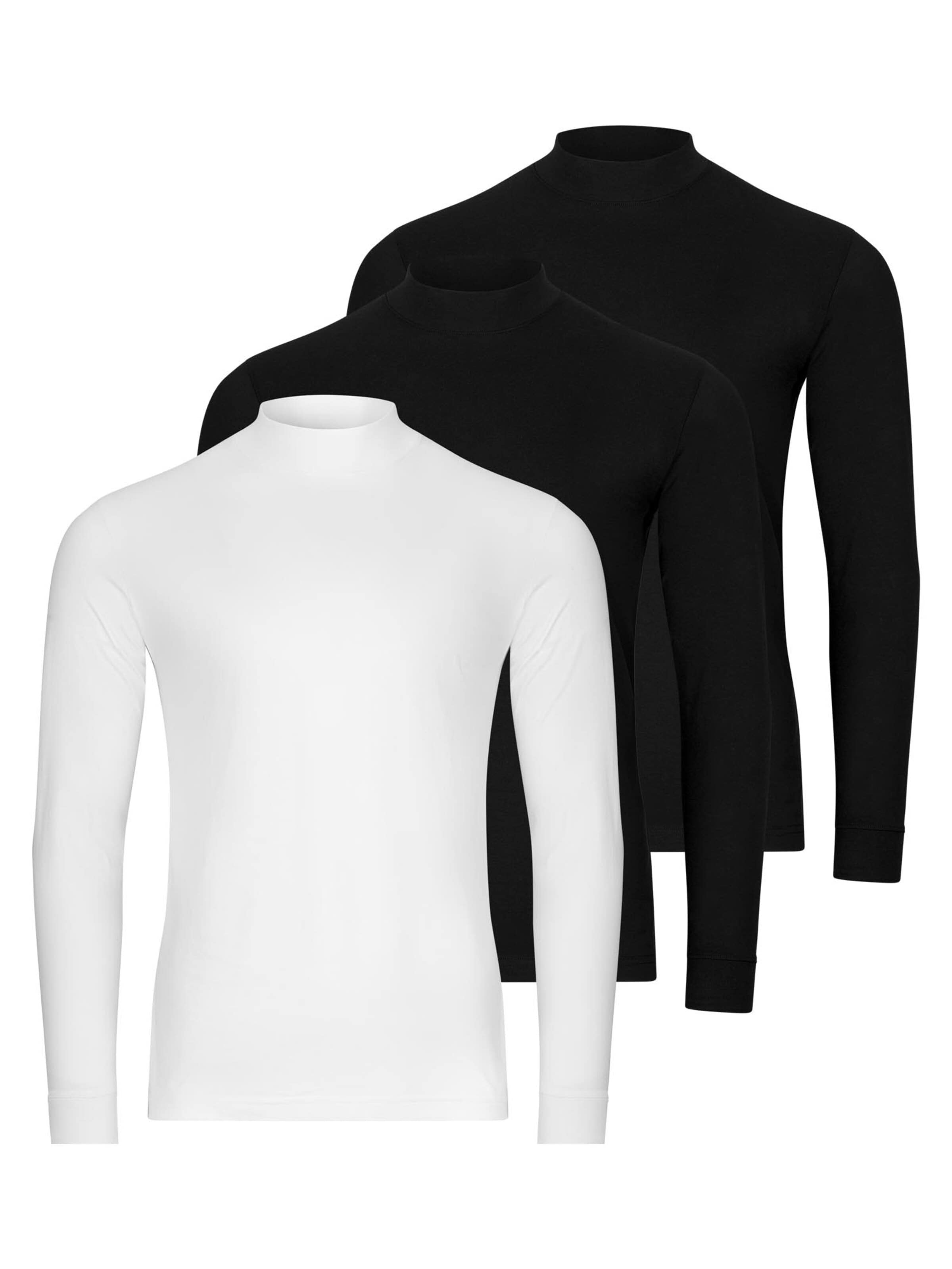 Ragman Shirt 'Basic' in Zwart: voorkant