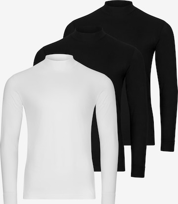 Ragman Shirt 'Basic' in Zwart: voorkant