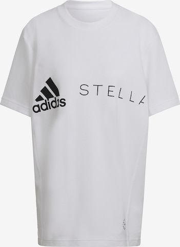 balts ADIDAS BY STELLA MCCARTNEY Sporta krekls 'Logo': no priekšpuses