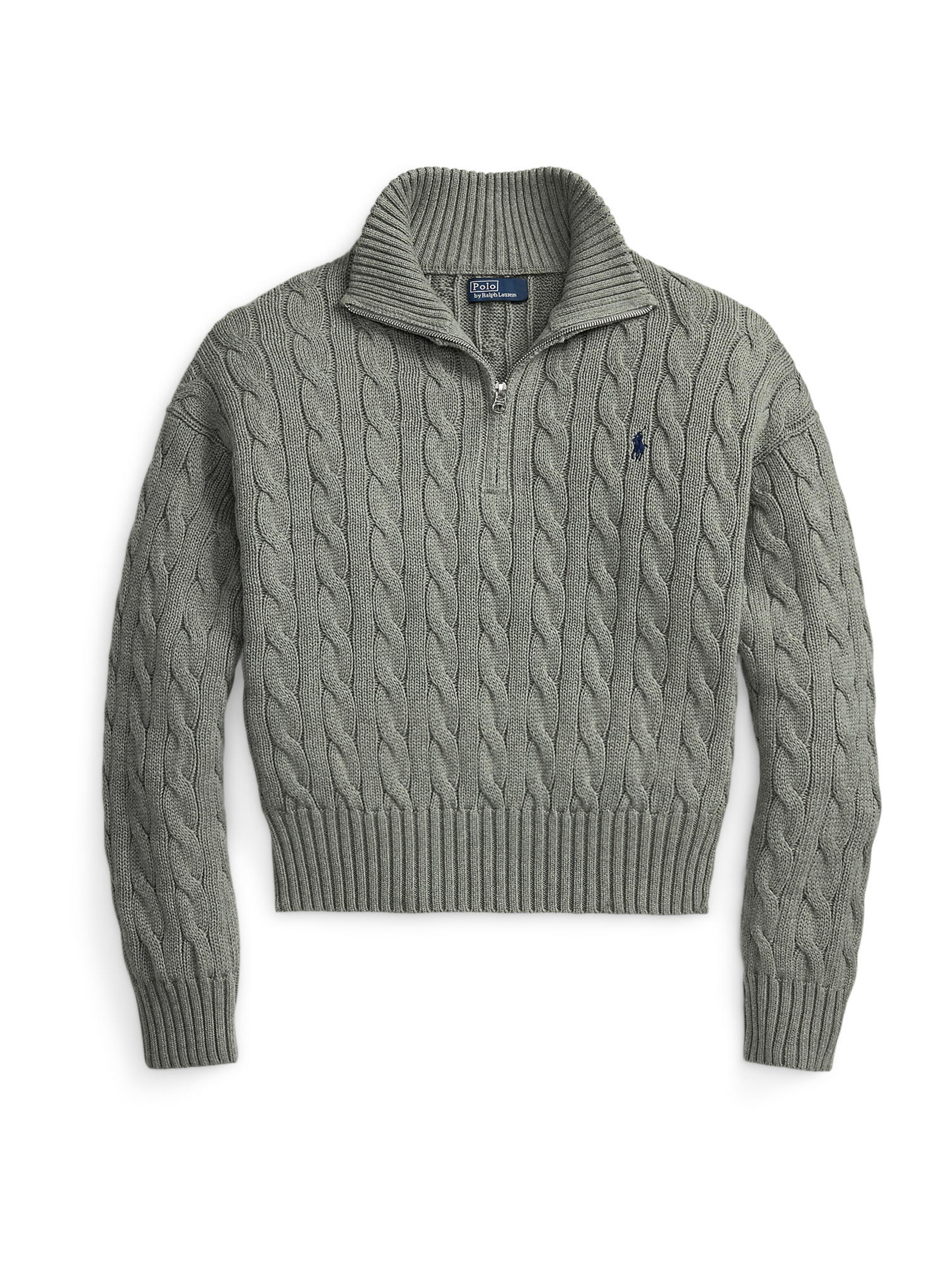 Pull-over Polo Ralph Lauren en gris : devant