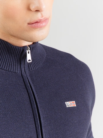 NAPAPIJRI Strickjacke 'DERAS' in Blau