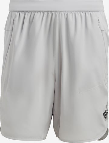 ADIDAS SPORTSWEAR Workout Pants 'Designed For Training' in Grey: front