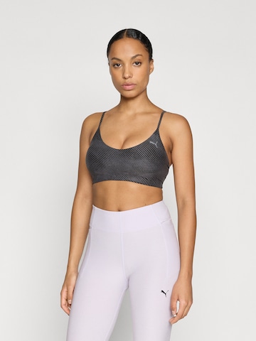 PUMA Bustier Sport-BH in Schwarz: Vorderseite