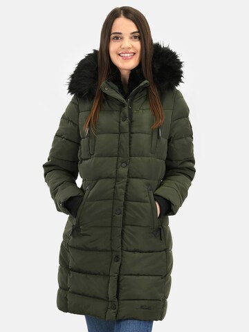 NAVAHOO Winter Coat in Green: front