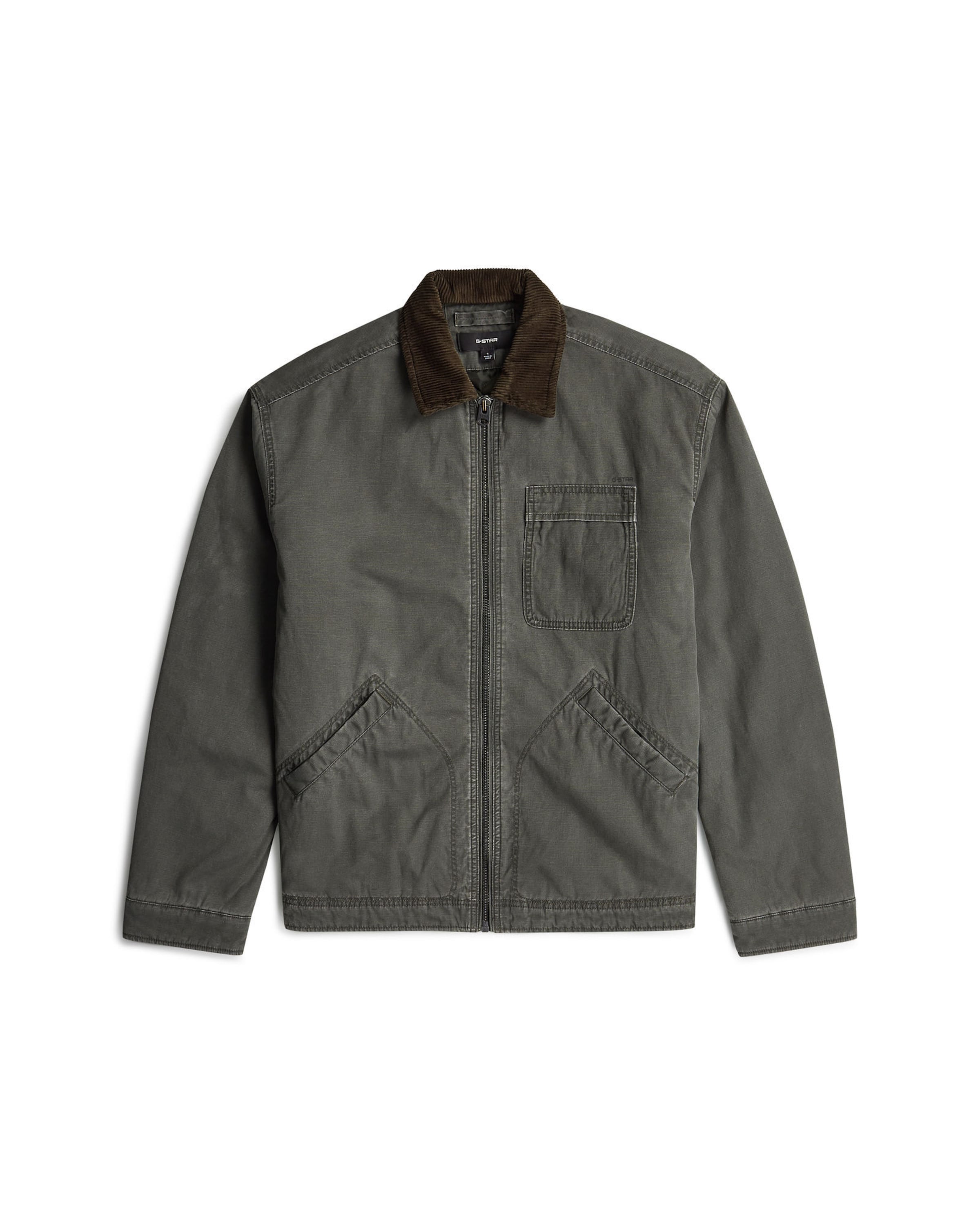 G-STAR Between-Season Jacket 'Duty Canvas Trucker Jacket' in Brown / Dark grey, Item view