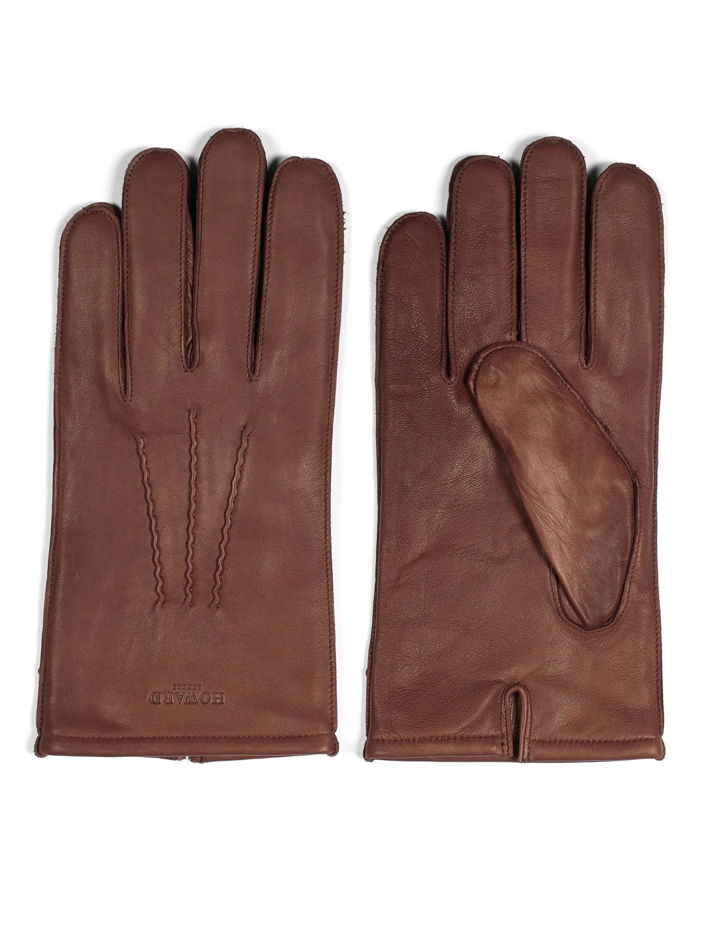 Howard London Guantes con dedos 'William' en L-XL en marrón, Vista del producto