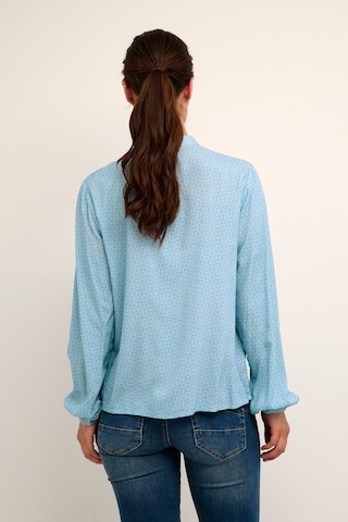 Cream Blouse 'Tiah' in Blue