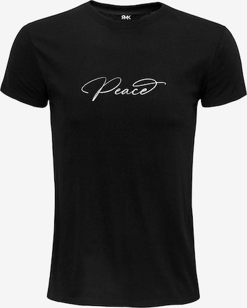 RMK Shirt 'Peace' in Black: front