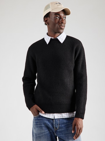 JACK & JONES Sweater 'JORYORK OLLIE' in Black: front