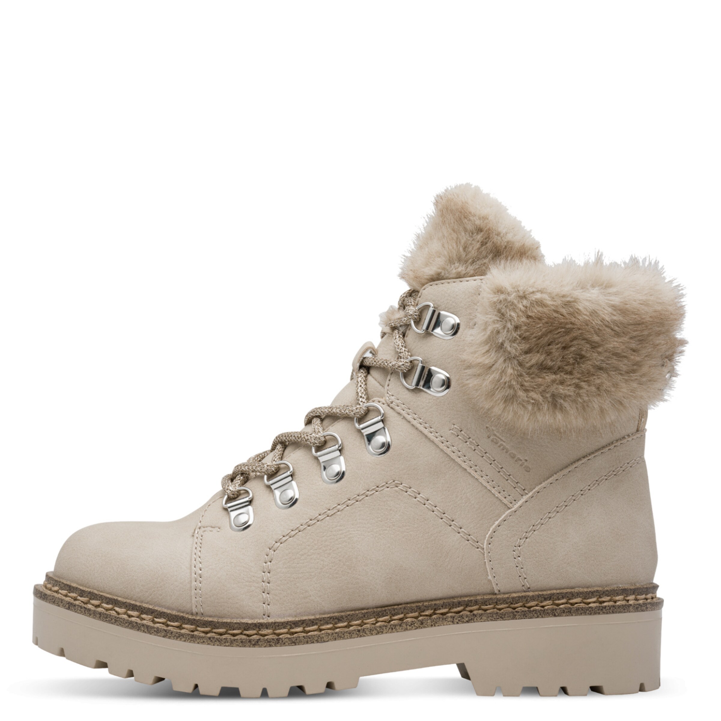 Tamaris Schnürstiefelette in Beige