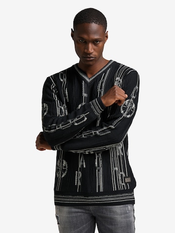 Carlo Colucci Sweater 'Cubich' in Black: front