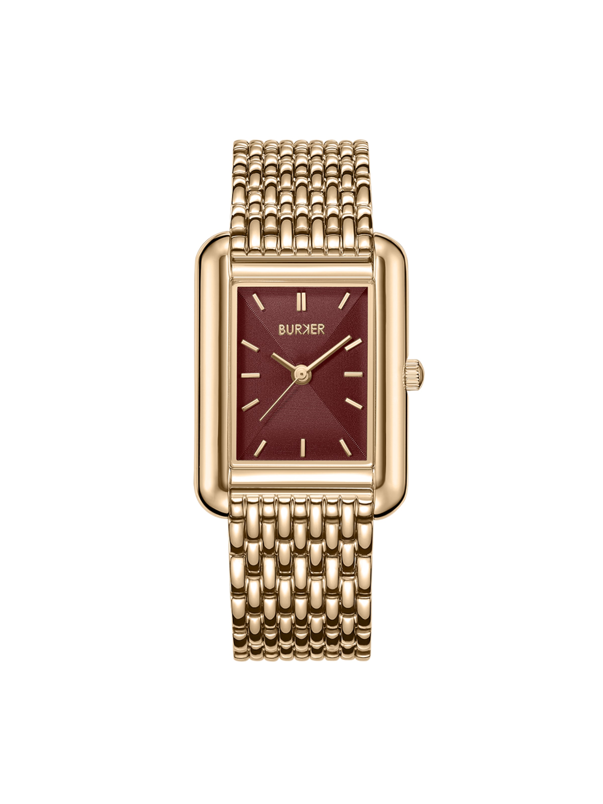 BURKER Watches Analoguhr 'Olivia Gold Burgundy'‌‌‌‌ in Gold: Vorderseite