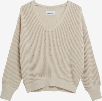 ARMEDANGELS Pullover 'Rabeaa Crochet Lino' in Weiß: Vorderseite
